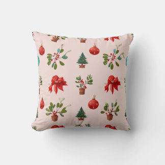 Art full of Christmas atmosphere Throw Pillow