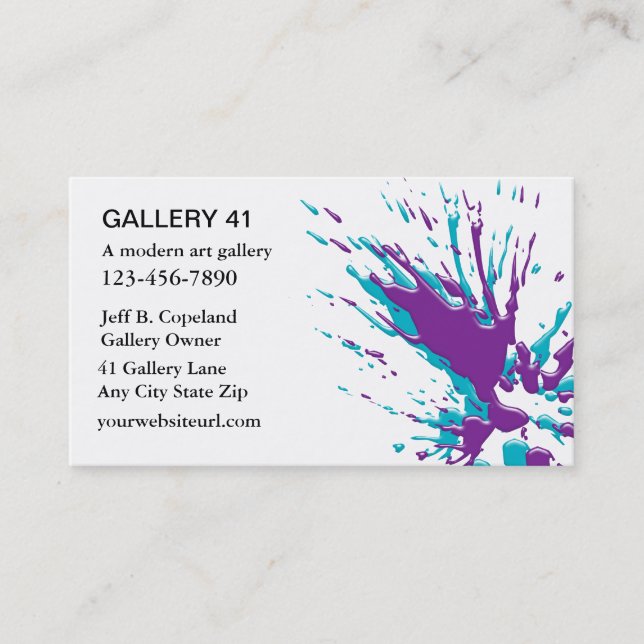 Art Gallery Business Cards (Front)