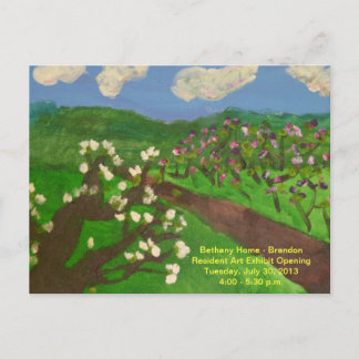 Art Gallery Exhibit Open Invitation Postcard