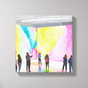 Art Gallery   Modern Contemporary Watercolor Canvas Print
