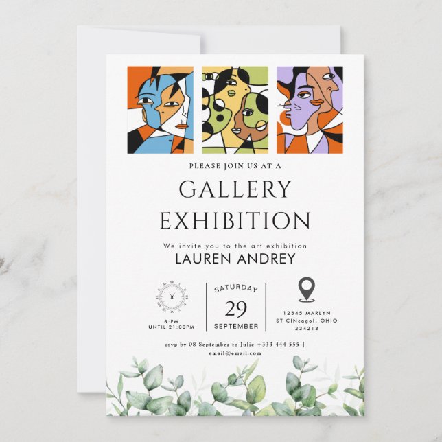 Art gallery opening invitation (Front)