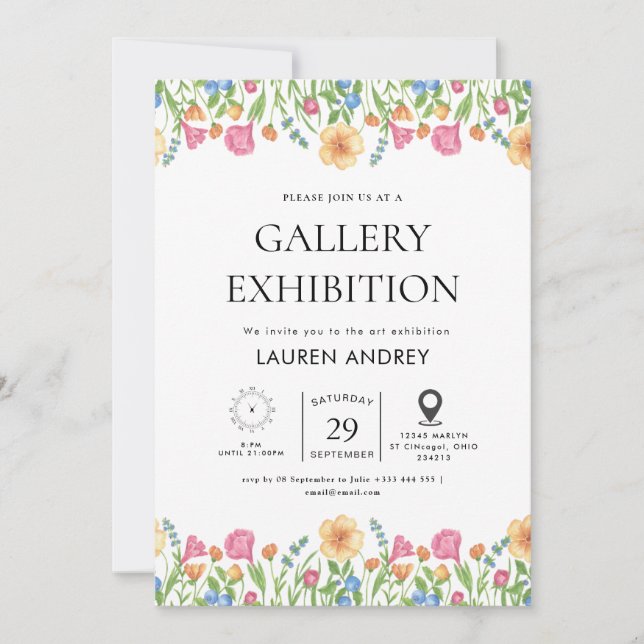 Art gallery opening invitation (Front)