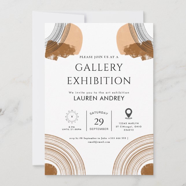 Art gallery opening invitation (Front)