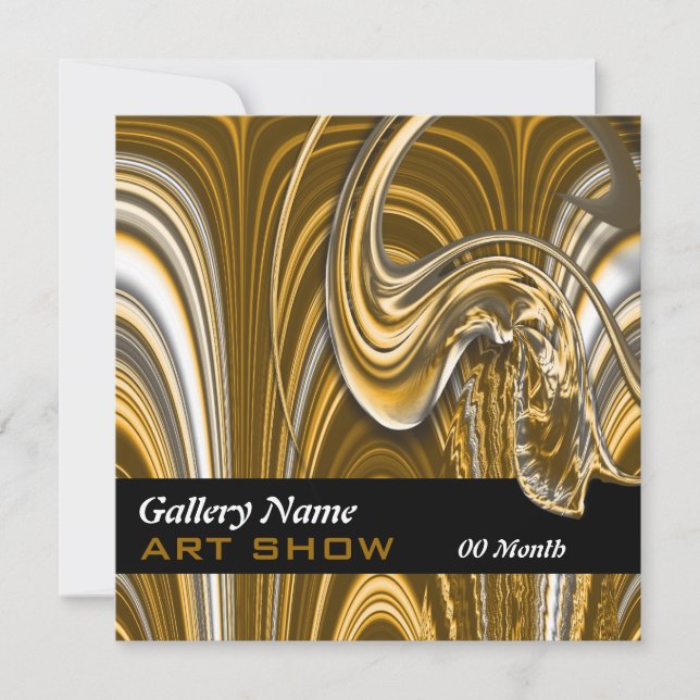 Art gallery show CUSTOMIZABLE Invitation (Front)