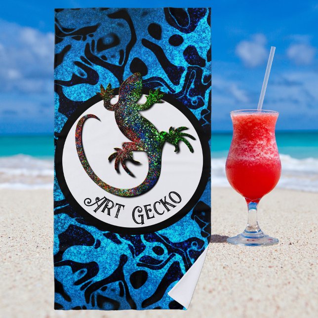 Art Gecko  Beach Towel (Creator Uploaded)