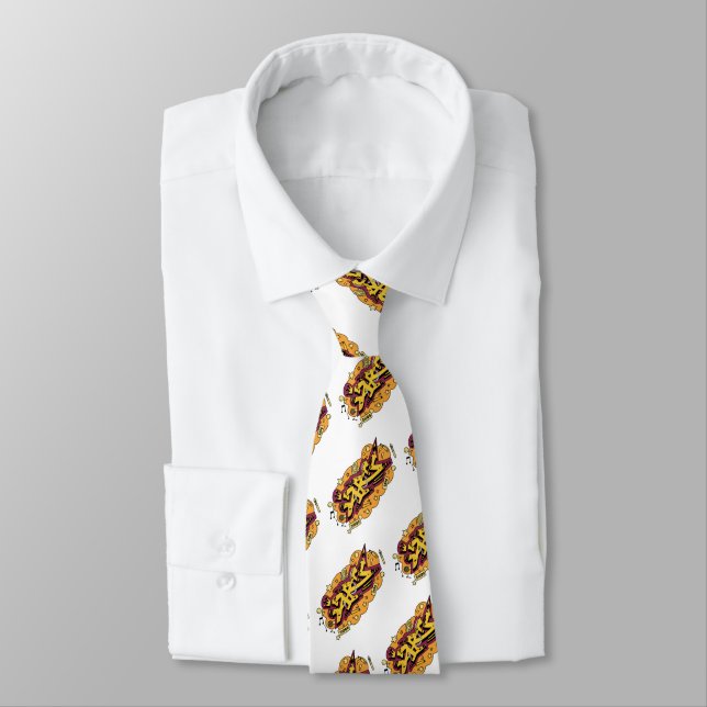 Art graffiti hand drawing tie (Tied)