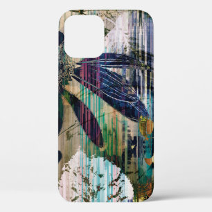 art graphic and watercolor autumn colourful backgr iPhone 12 case