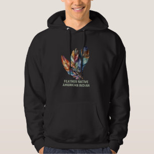 Art Graphic Feather Southwest Native American Indi Hoodie
