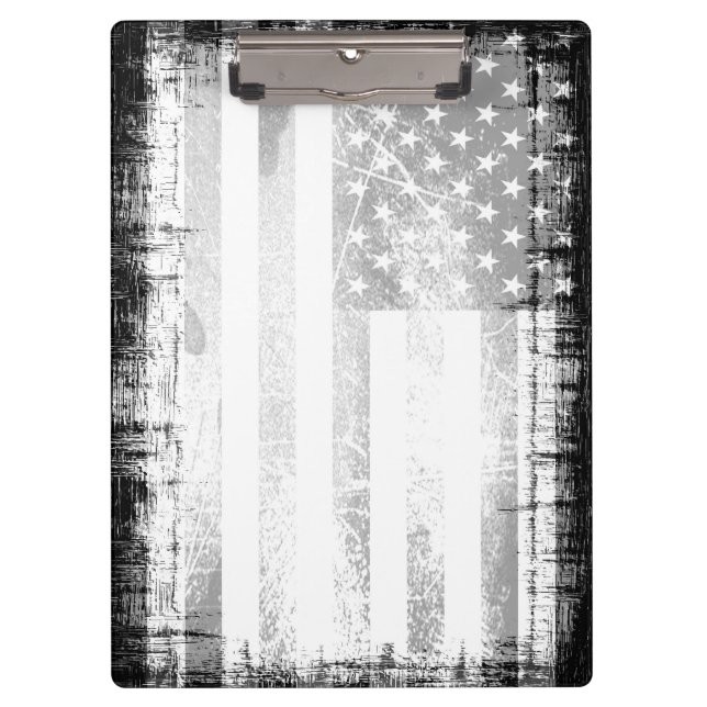 Art Grunge American Flag Clipboard (Front)