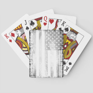Art Grunge American Flag Playing Cards
