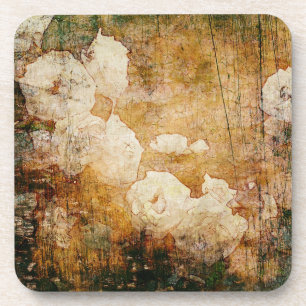 art grunge floral vintage background texture coaster