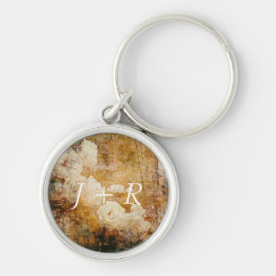 art grunge floral vintage background texture key ring