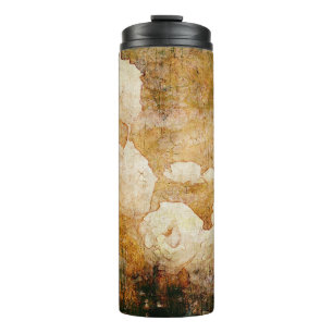 art grunge floral vintage background texture thermal tumbler