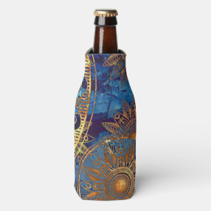 Art grunge pattern bottle cooler