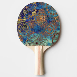 Art grunge pattern ping pong paddle