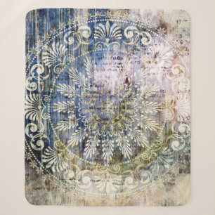 art grunge vintage textured background with tradit sherpa blanket