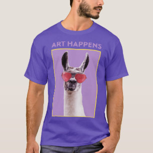 Art Happens Art Llama T-Shirt