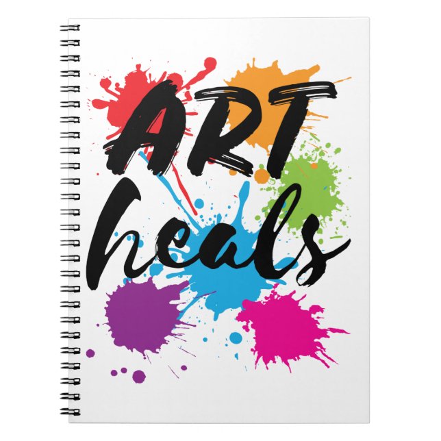 Art Heals Art Therapist Therapy Notebook (Front)