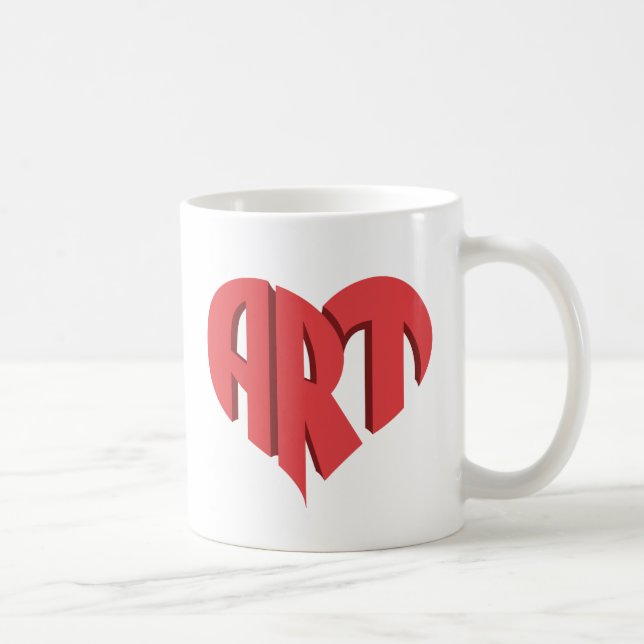 Art Heart Coffee Mug (Right)