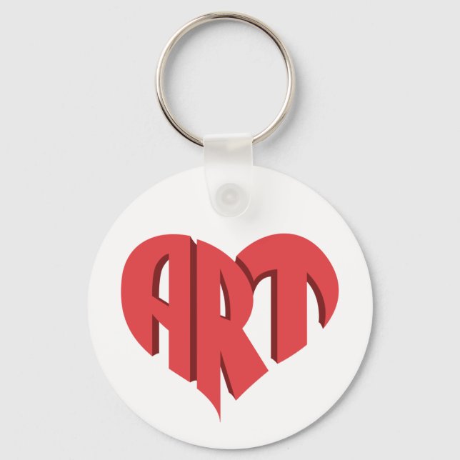 Art Heart Key Ring (Front)
