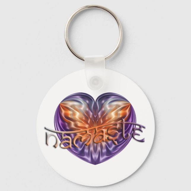 ART Heart NAMASTE Key Ring (Front)