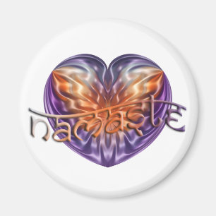 ART Heart NAMASTE Magnet