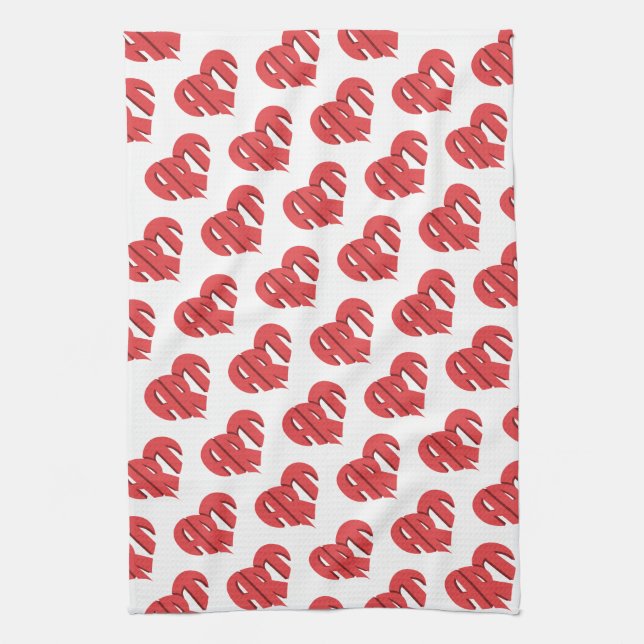 Art Heart Tea Towel (Vertical)