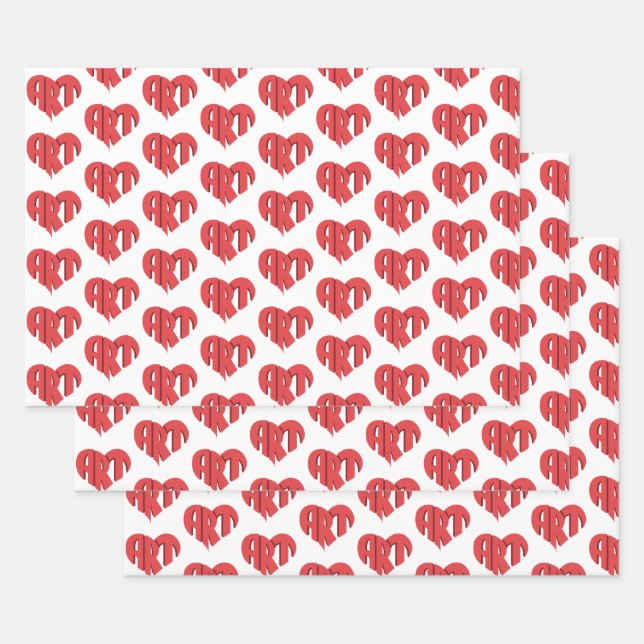 Art Heart Wrapping Paper Sheet (Set)