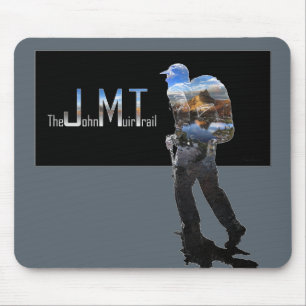 Art - Hiker Silhouette - John Muir Trail Text Mouse Mat