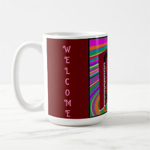 Art hippy style stripes slants ultra modern coffee mug