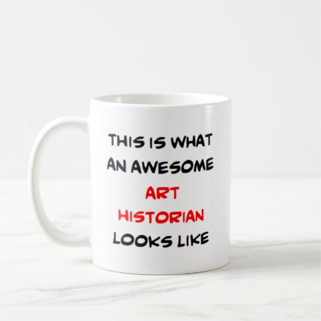art historian, awesome coffee mug (Left)