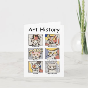 Art History Funny Cat Art Lover Painting Painter A Card