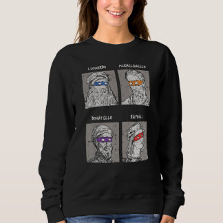 Art History Italian Renaissance Ninja Artist Paint Sweatshirt