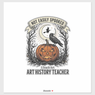Art History Teacher Shirt with Spooky Pumpkin Engr