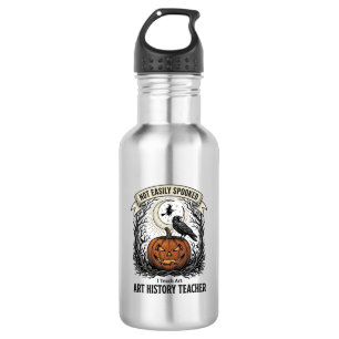 Art History Teacher Shirt with Spooky Pumpkin Engr 532 Ml Water Bottle