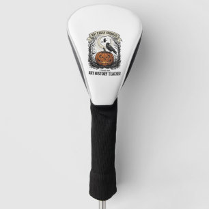 Art History Teacher Shirt with Spooky Pumpkin Engr Golf Head Cover