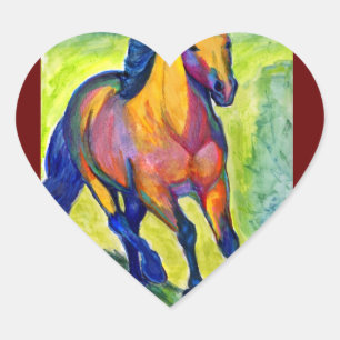 Art Horse Heart Sticker