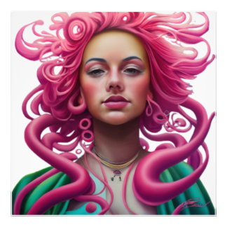 Art Illustartion Manga Portrait PopArt Psychedelic Photo Print