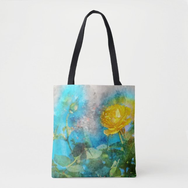 Art Illustrated Flower Floral Scenic Picture Tote Bag (Front)