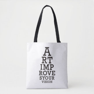 Art Improves Your Vision Eye Chart Tote Bag