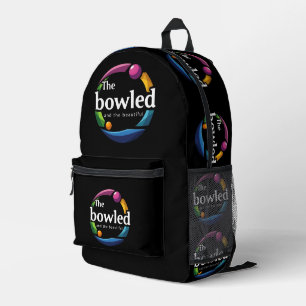 "Art in Motion: Circular Lawn Bowls Bowled Logo, Printed Backpack