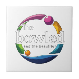 "Art in Motion: Circular Lawn Bowls Bowled Logo, Tile
