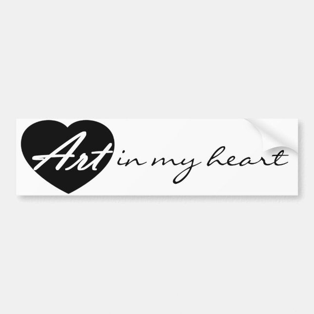 Art In My Heart Bumper Sticker (Front)