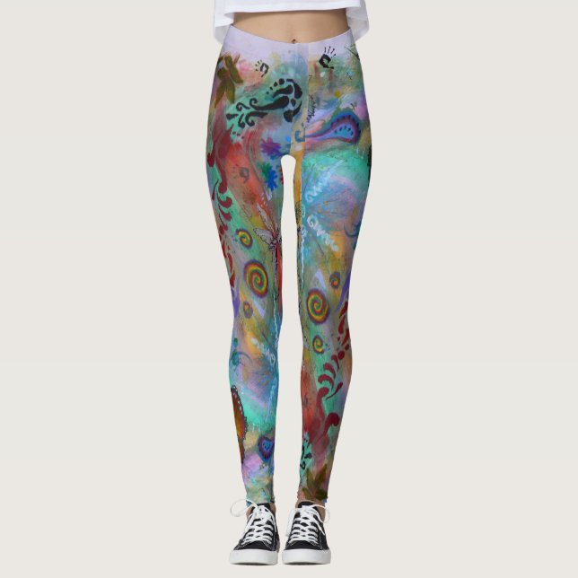 Art in Nature, handmade Leggings (Front)