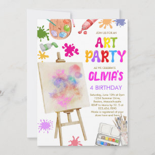 Art in Party Birthday Invitation