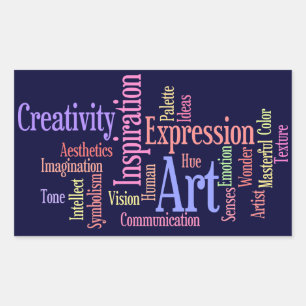Art Inspiration - Artist, Creative Person Rectangular Sticker
