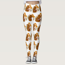 Art inspired capybara leggings