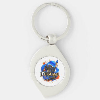 ART IS A LANGUAGE KEY RING