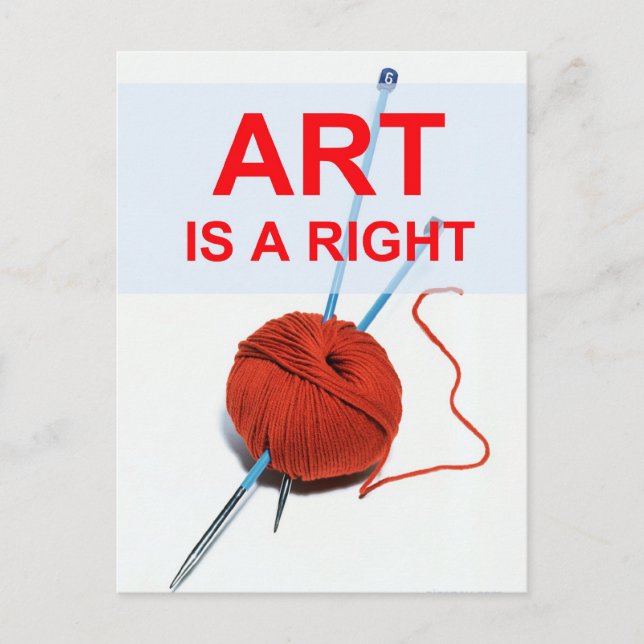 Art is a Right Postcard (Front)