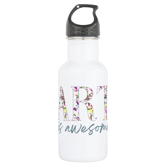 Art is Awesome Personalised  532 Ml Water Bottle (Front)